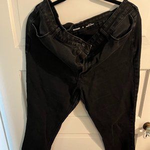 High-Waisted Wow Black-Wash Super-Skinny Jeans for Women